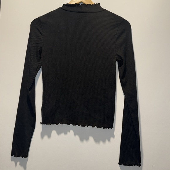 American Eagle Long Sleeve Soft & Sexy Plush Mock T-Shirt - Picture 3 of 5